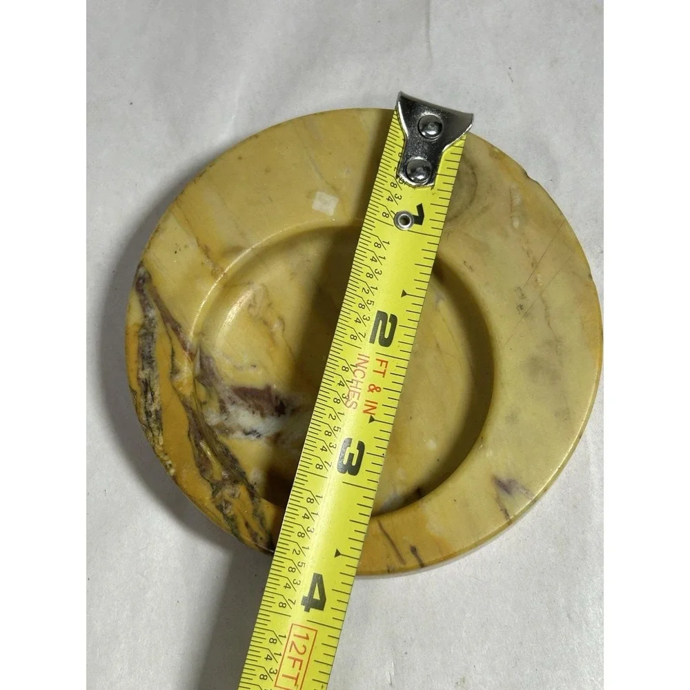 Vintage Art Deco Brass Pheasant Marble Figural Ashtray Trinket Dish Lodge Cabin